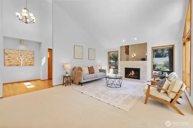 Living room off the entryway.