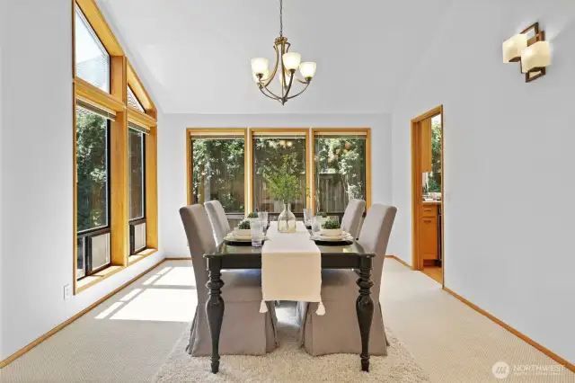 Formal dining area just off the kitchen.