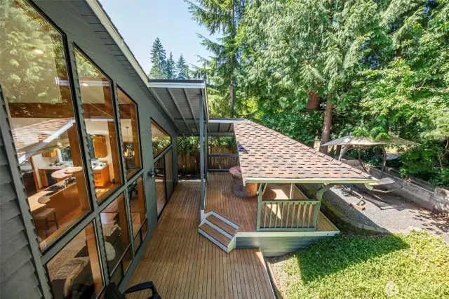 The backyard showing off the full beauty of the PNW.