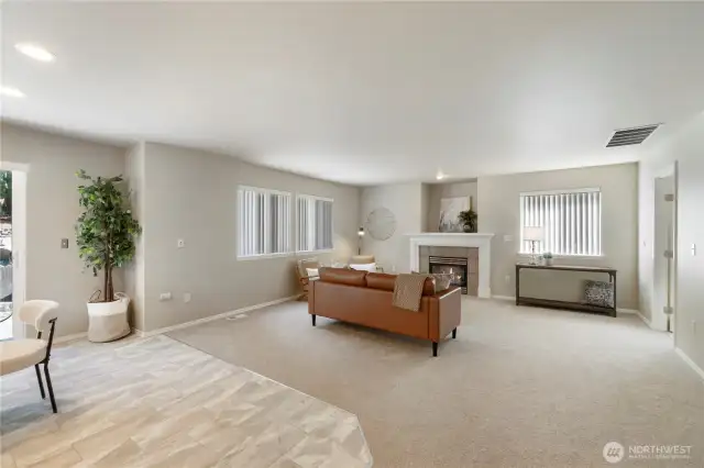 Another picture of the open family room.