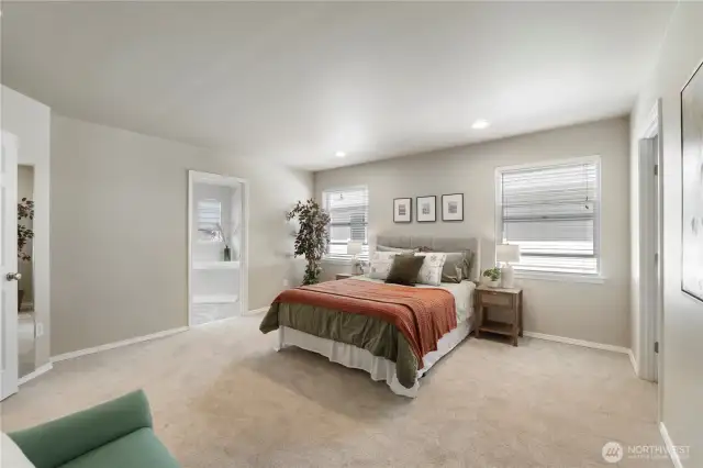 Huge Primary  Suite w/ sitting area & adjoining 5-piece bath.