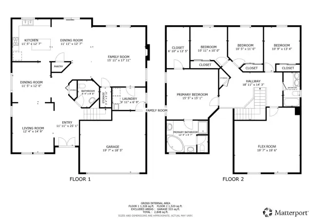 Floor plan.  3 D Tour attached under virtual tours.