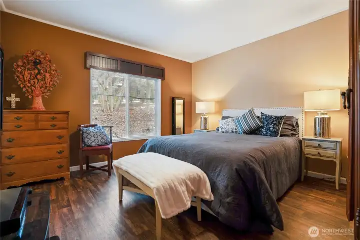 Primary bedroom with walk-in closet and on suite
