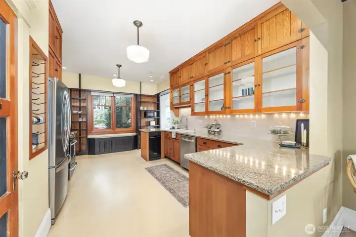 Open kitchen is ideal for entertaining.