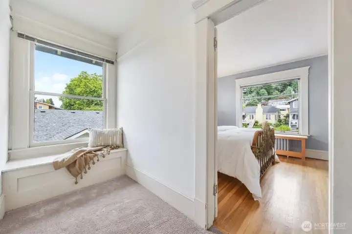 East side bedroom has been used as the primary bedroom.