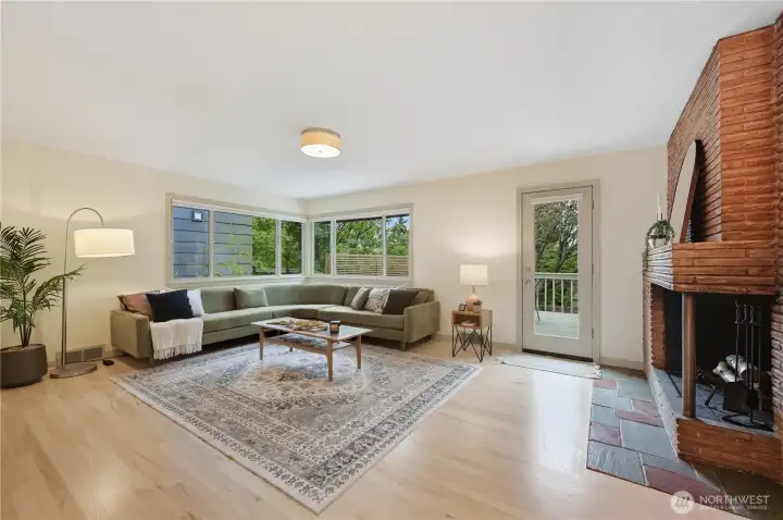 Hardwood floors throughout the main level.