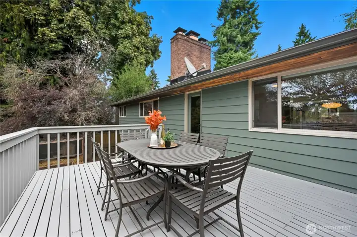 Expansive deck offering western territorial views.