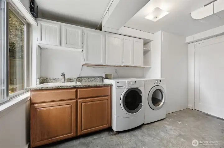 Laundry room on lower level.