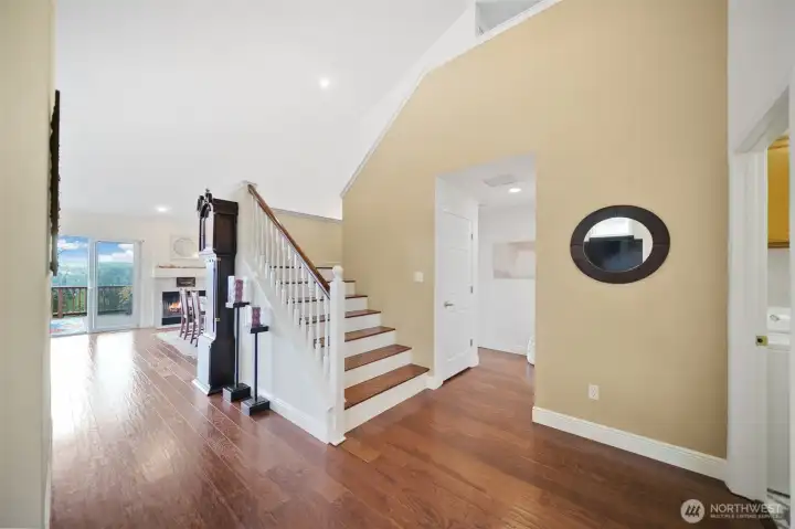 The expansive, open layout flows seamlessly, offering effortless access to every part of the home