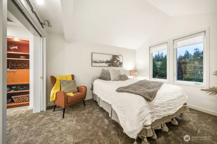 Clever pocket doors glide open to maximize every inch of space.