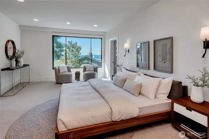 Primary suite with attached office/nursery/exercise space!  And western views!