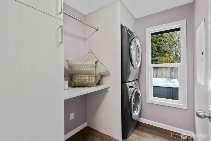 Dedicated interior laundry.