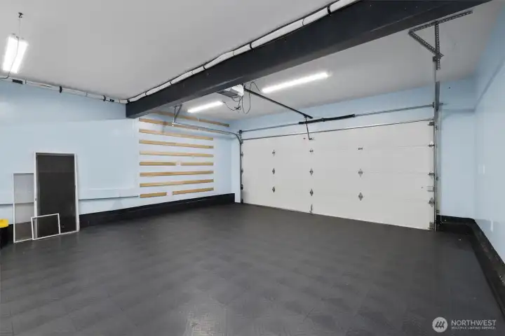 EV charging installed in garage.