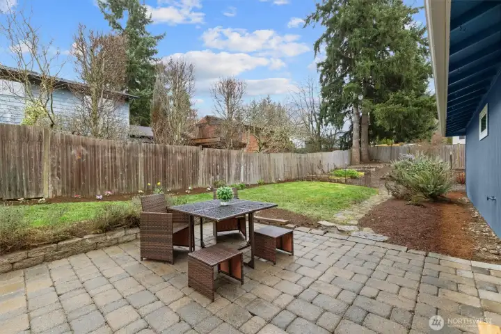 Patio is perfect for entertaining.