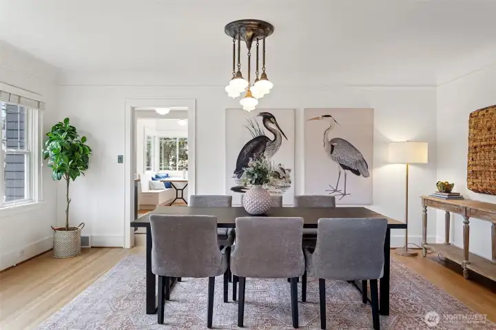 Large dining room can easily sit 8-10 people