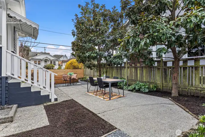 Backyard patio great for summer BBQs