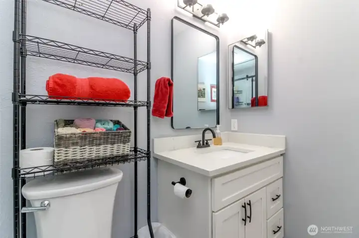 Bathroom with new vanity