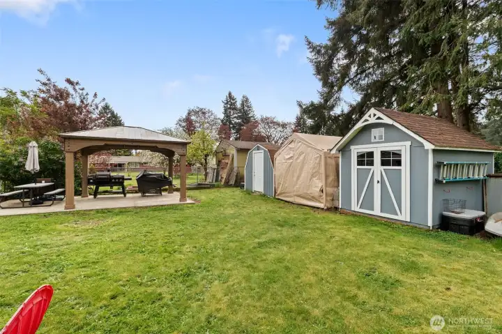 Multiple storage sheds