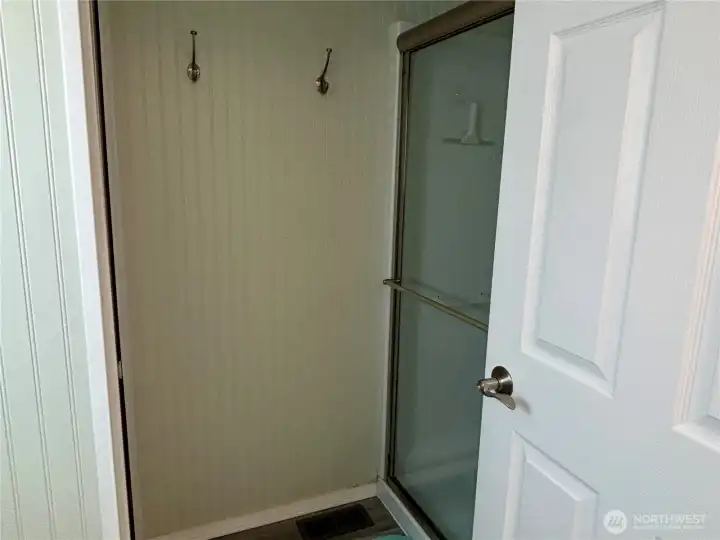 Shower in primary bathroom