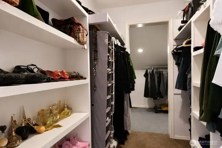Primary walk in closet Primary walk in closet