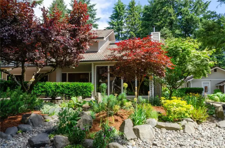 Looking towards the living and dining room. Just look at the spectacular landscaping. Looking towards the living and dining room. Just look at the spectacular landscaping.