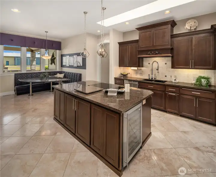 Beverage fridge, too!