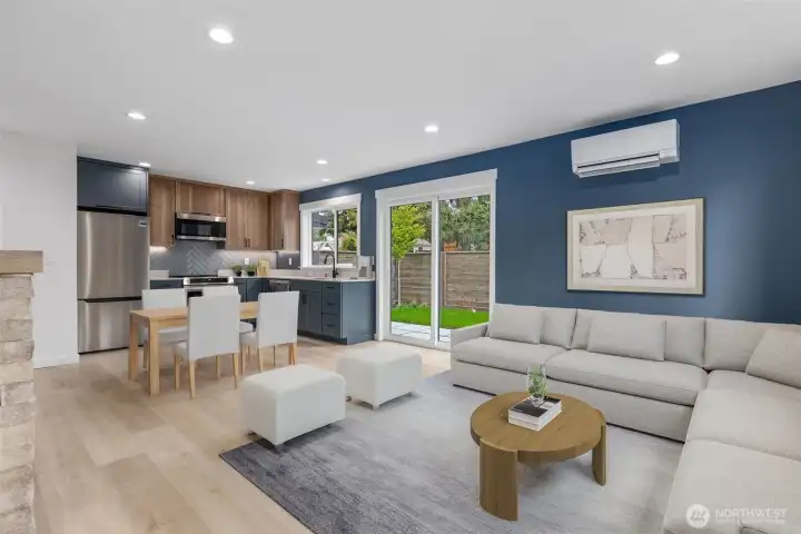 Open concept main floor virtually staged representative photo