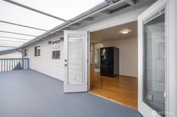 Accessible deck from the kitchen area