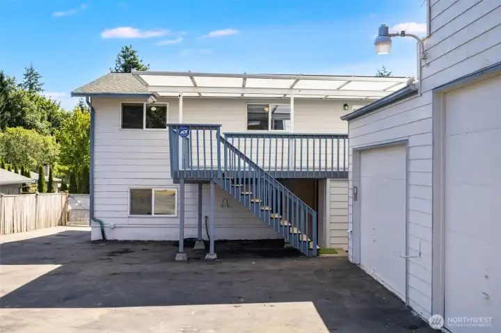 Ample backyard parking