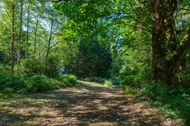 Separate Driveway to the Barn allows access for Horse Trailers, Boats and RV's. and a  Potential Spot for an ADU (subject to County Regulations)