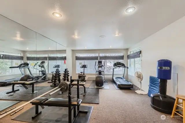 Fitness center in clubhouse.