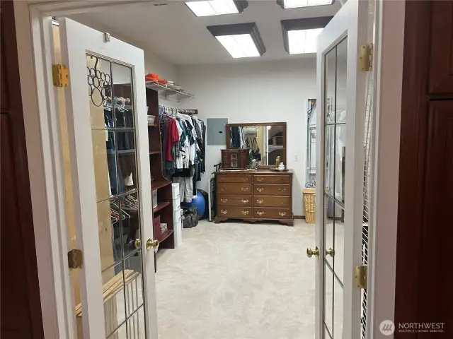This photo only shows half of the closet.  It is HUGE!