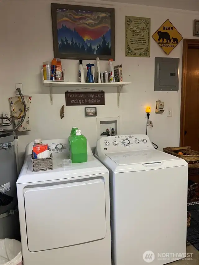 Laundry is also in this space by the side door.