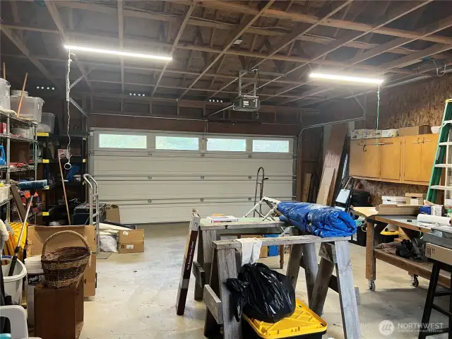 Lots of room for cars and a workbench at the back of the garage. (not shown)