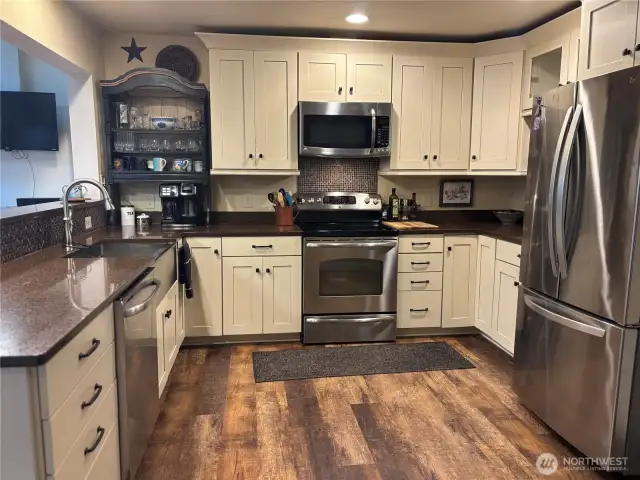 The kitchen has been rebuilt from the ground up.