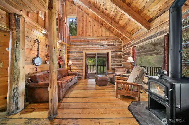 Open Concept, Vaulted Ceilings, Rustic Mountain Home