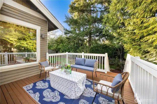 Outdoor deck for BBQ