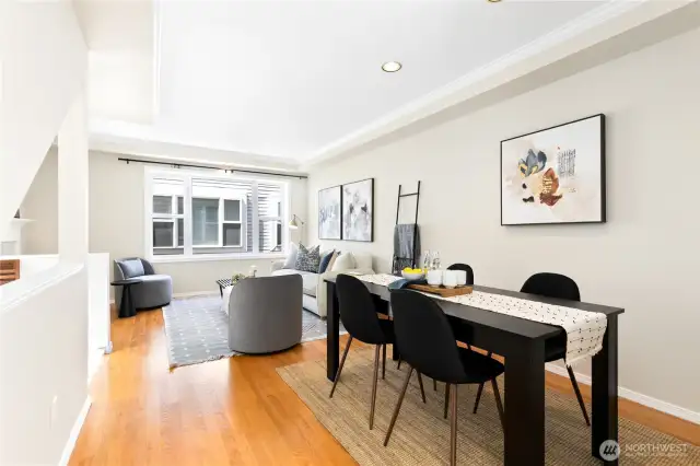 open living / dining area