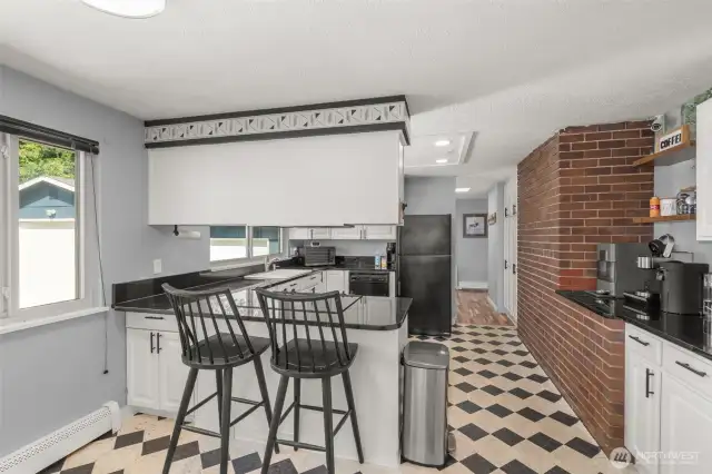 Kitchen with eating space.