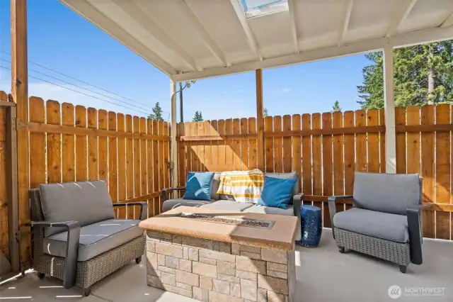 Covered patio.