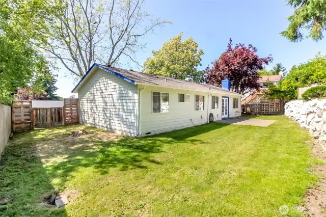 Large back yard