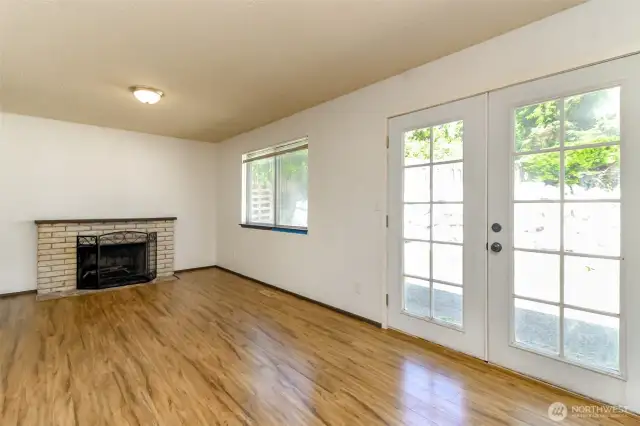 French doors open to your yard and patio