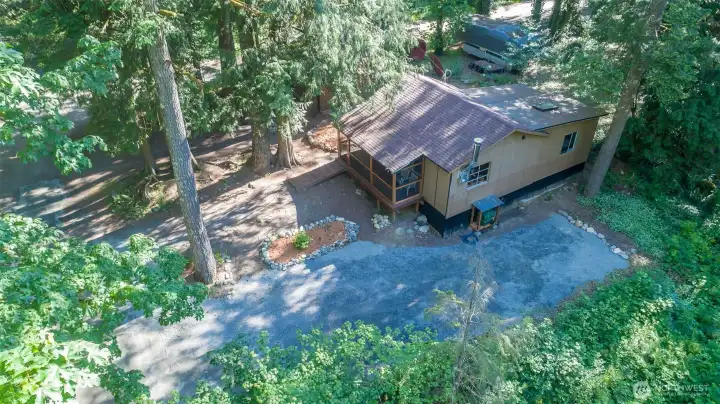 Notice the RV parking spot next to the side of the house.