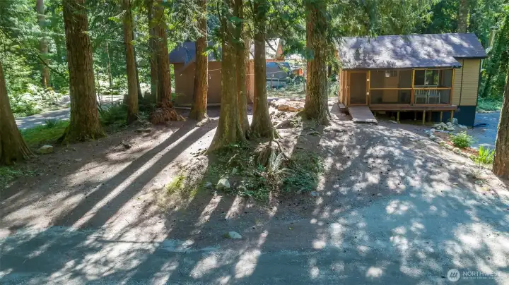 Nicely shaded side yard. Stay cool, even on hot days.