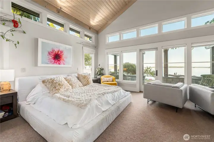 Primary bedroom with private patio.