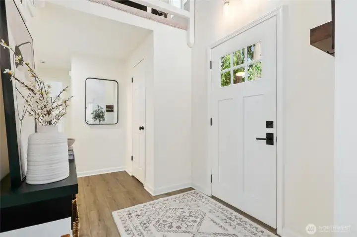 Spacious light vaulted entry