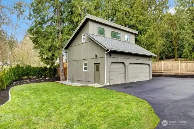 Beautiful rear yard with large play area and room for gardens