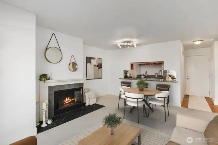 Virtually staged so you can get an idea of how your furniture will fit in the space