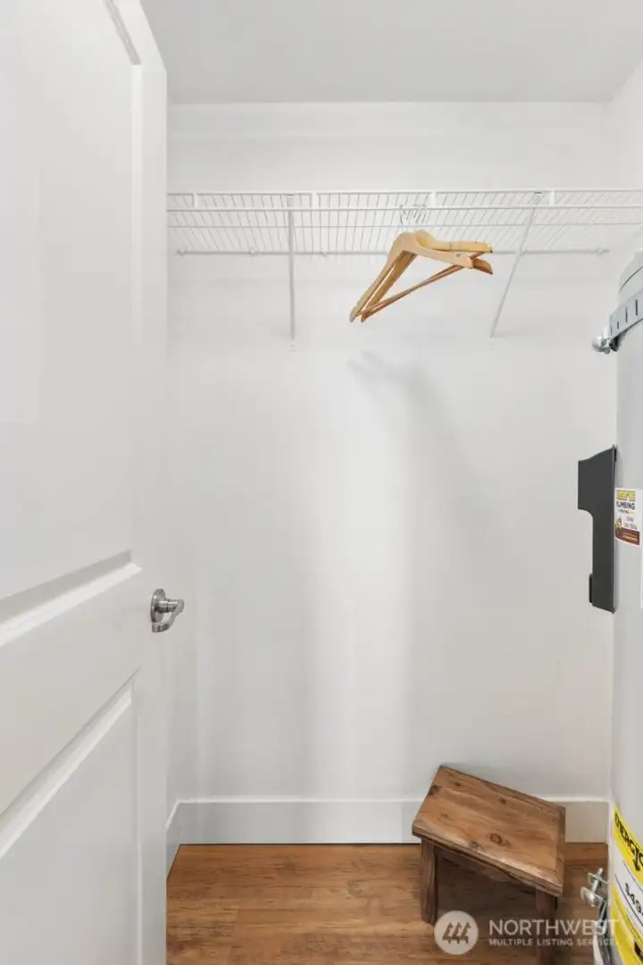 Extra closet space is always nice + storage on the first floor