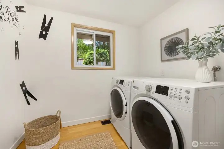 Dedicated laundry room.